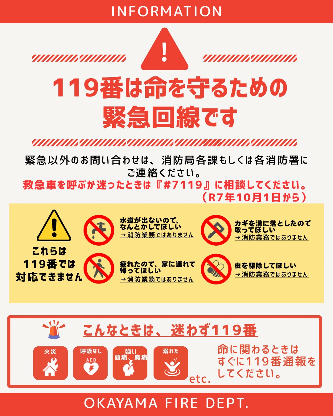 119番通報の適正利用を促すパンフレットです。