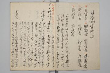 蜂谷宗栄(撰)、蜂谷宗先、河本立軒(書写)「蜂谷家外盤物十組」(外十組盤の解説書。立軒の書写は安永3年)の画像