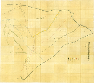 児島干潟新開地悪水抜普請絵図