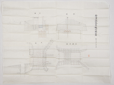 弥五平脇改築樋門設計図