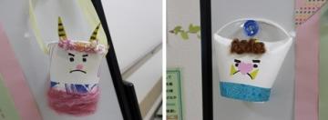 紙コップの鬼バスケットの写真