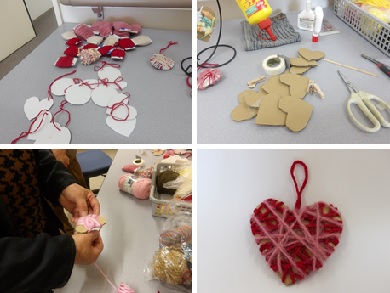 ハートのチャーム作りの様子