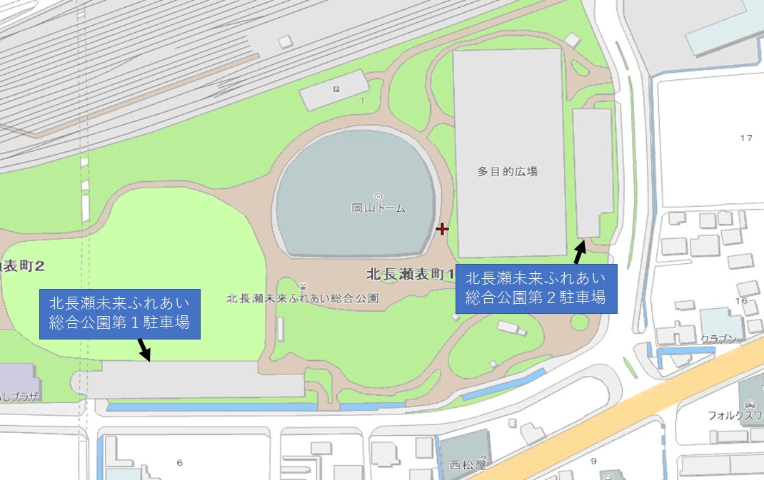 岡山ドーム周辺図