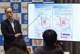 市長記者会見の様子