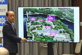 市長記者会見の様子